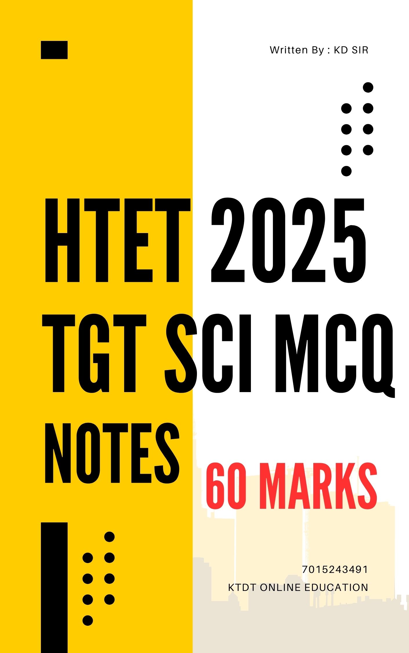 HTET Exam TGT Science MCQ Book 60 marks